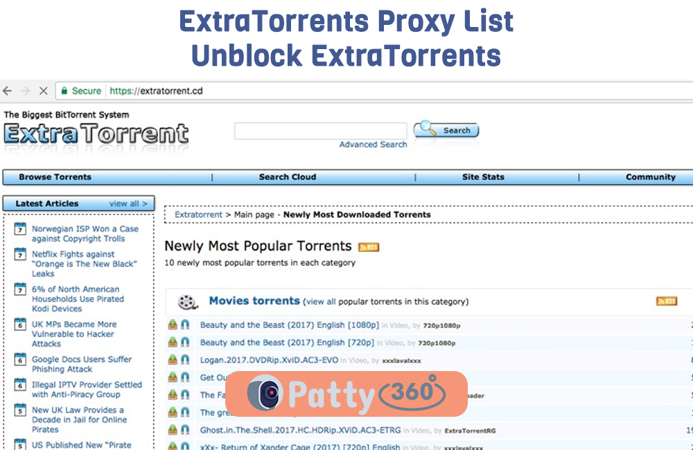 ExtraTorrents Proxy List Unblock ExtraTorrents