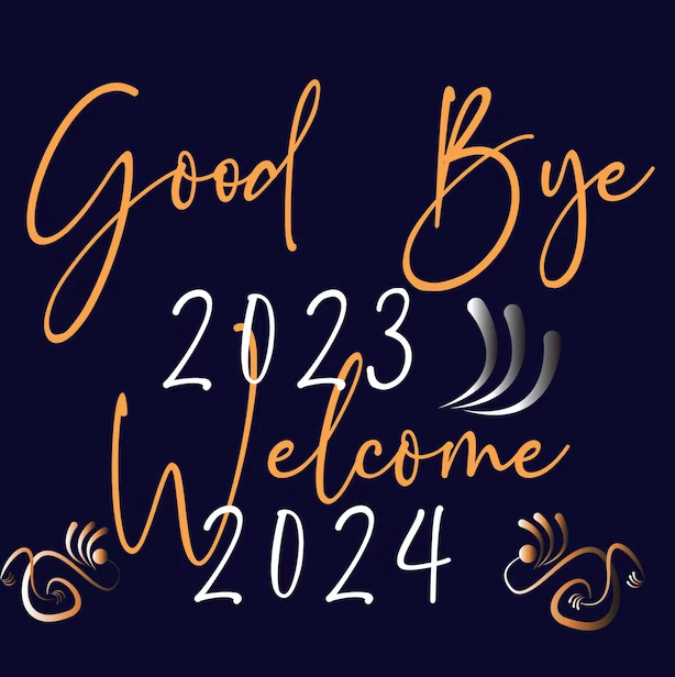 Goodbye 2023 Welcome 2024 images